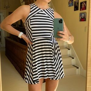 Black and White striped dress